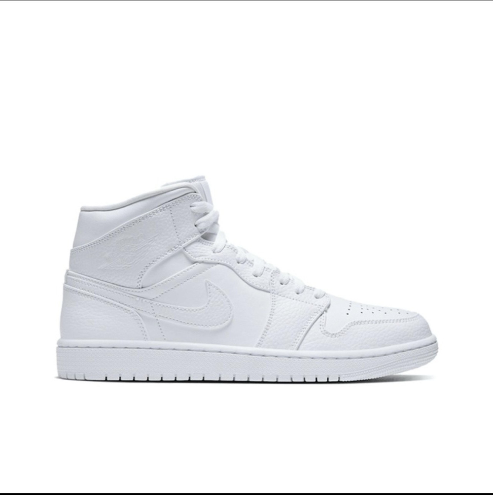 AIR JORDAN 1 MID TRIPLE WHITE