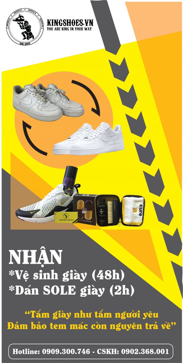Dán keo giày miễn phí ở đâu đến Kingshoes Spa quận Tân Bình tp. HCM